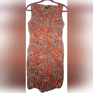 Kate spade orange floral linen dress
